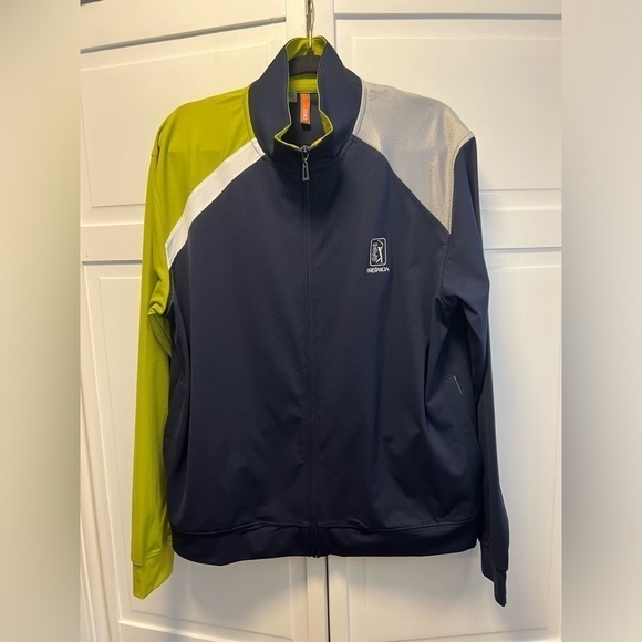 Cbuk Lightweight Full Zip Jacket Size Mens Large Color Blue, Green And White